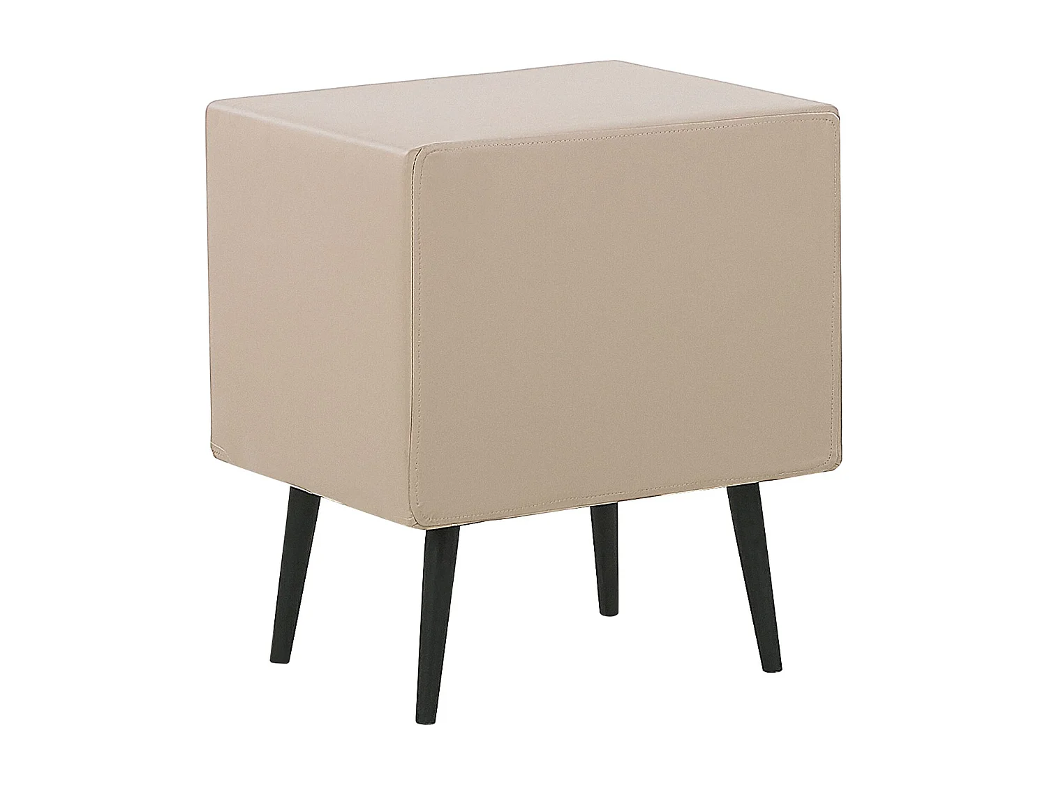 Table de nuit à 2 tiroirs ESSONNE Cuir PU Beige