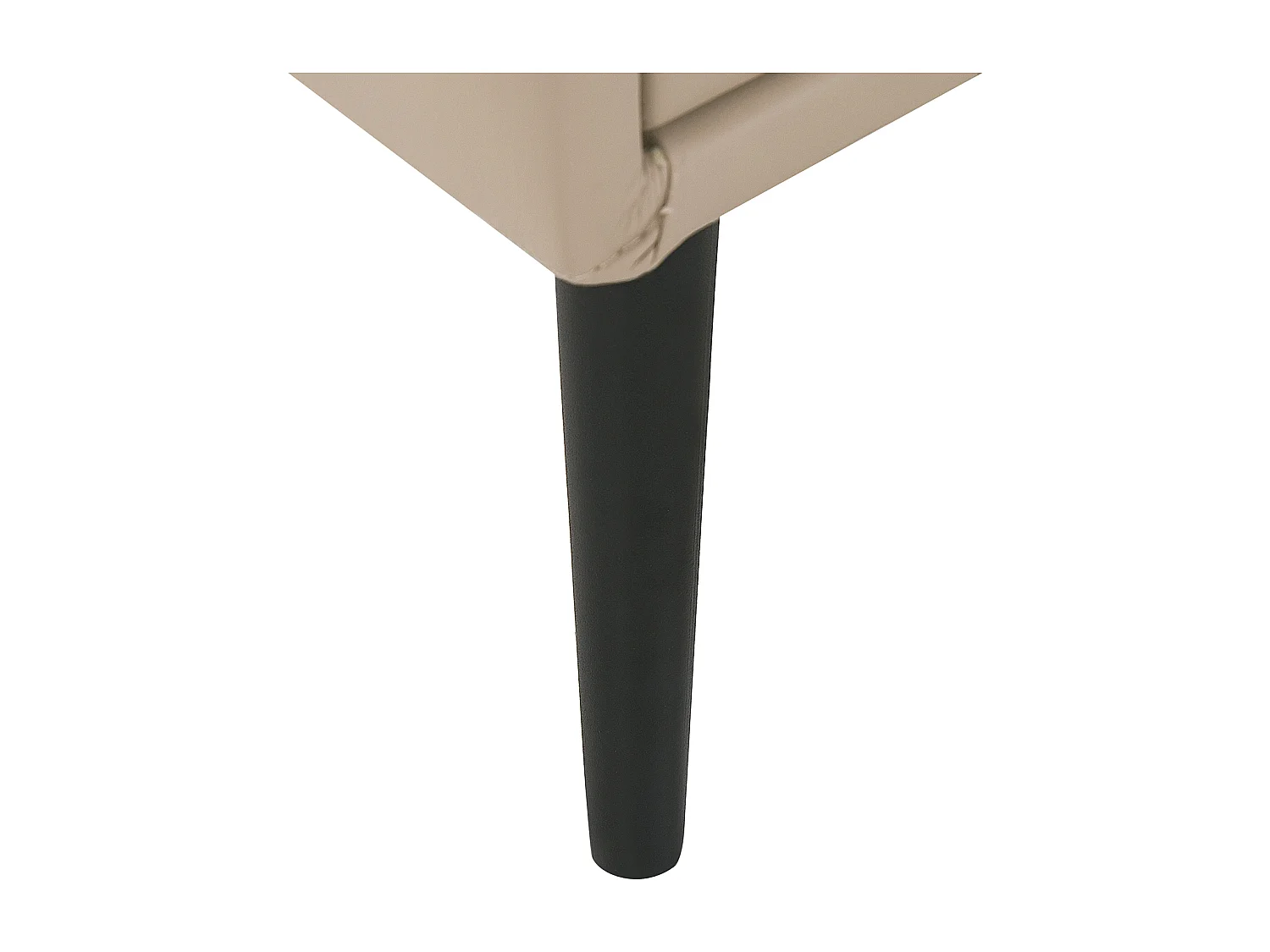 Table de nuit à 2 tiroirs ESSONNE Cuir PU Beige