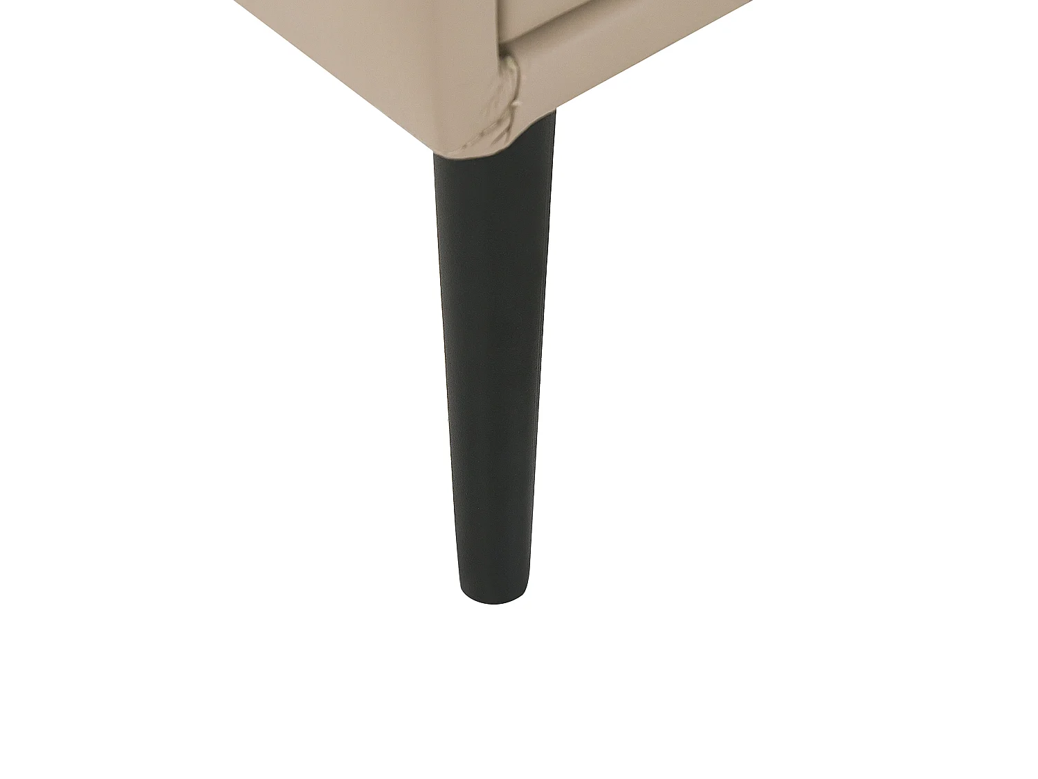 Nachttisch mit 2 Schubladen Kunstleder beige Glamour Look Essonne