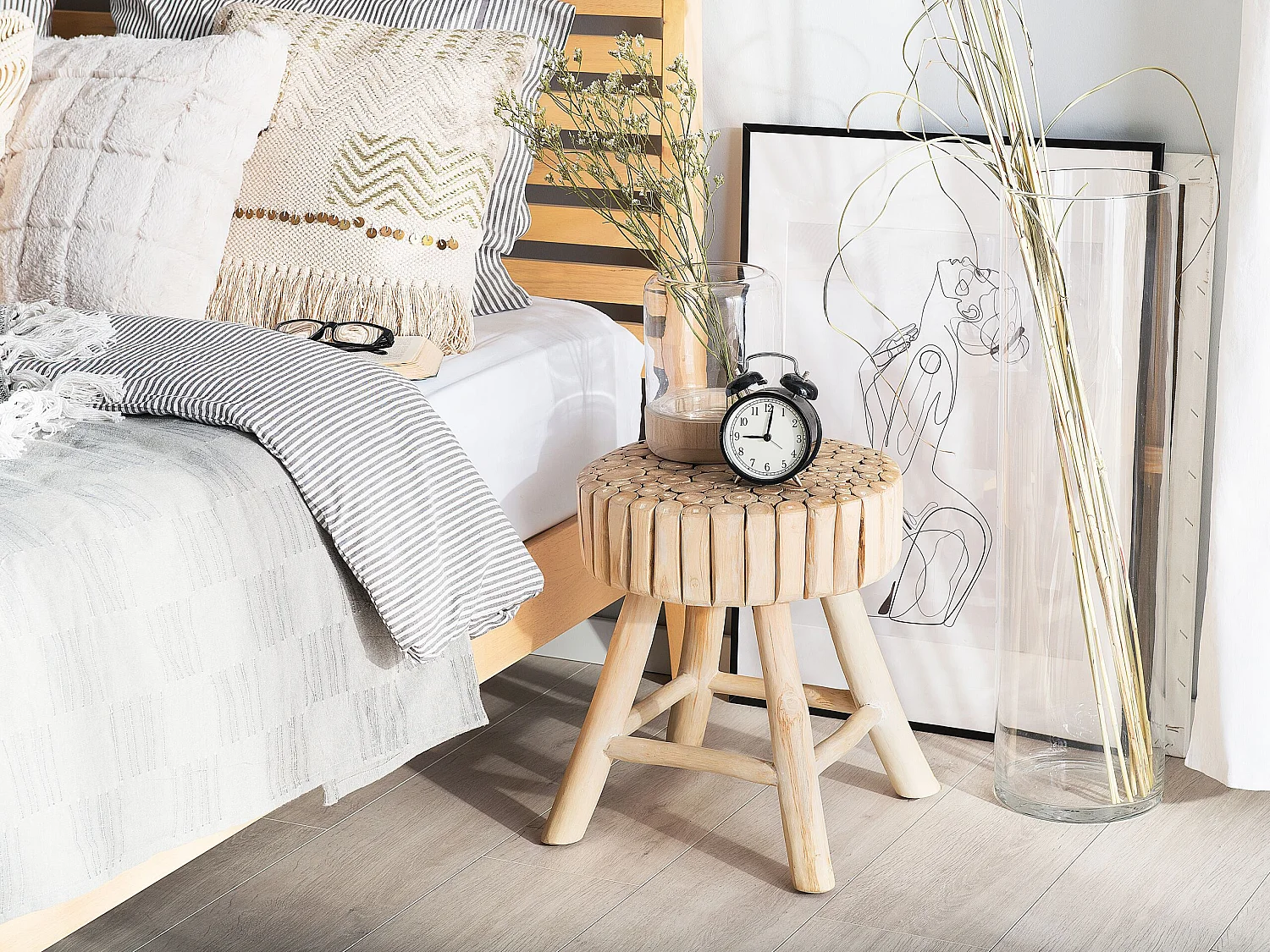 Nachtkastje NAMPA Teakhout Lichtbruin