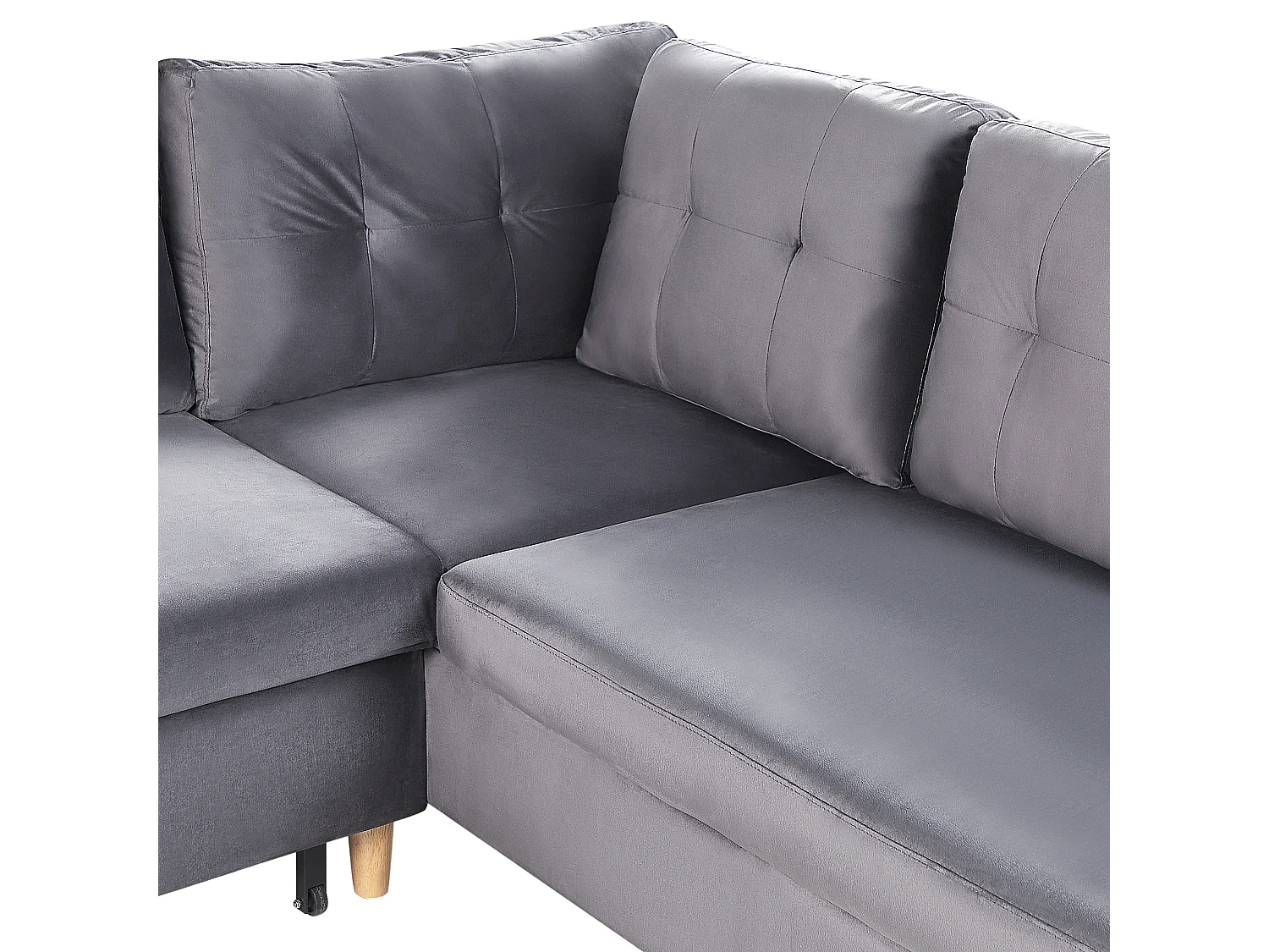 Canapé-lit 4 places LERUM Velours Gris