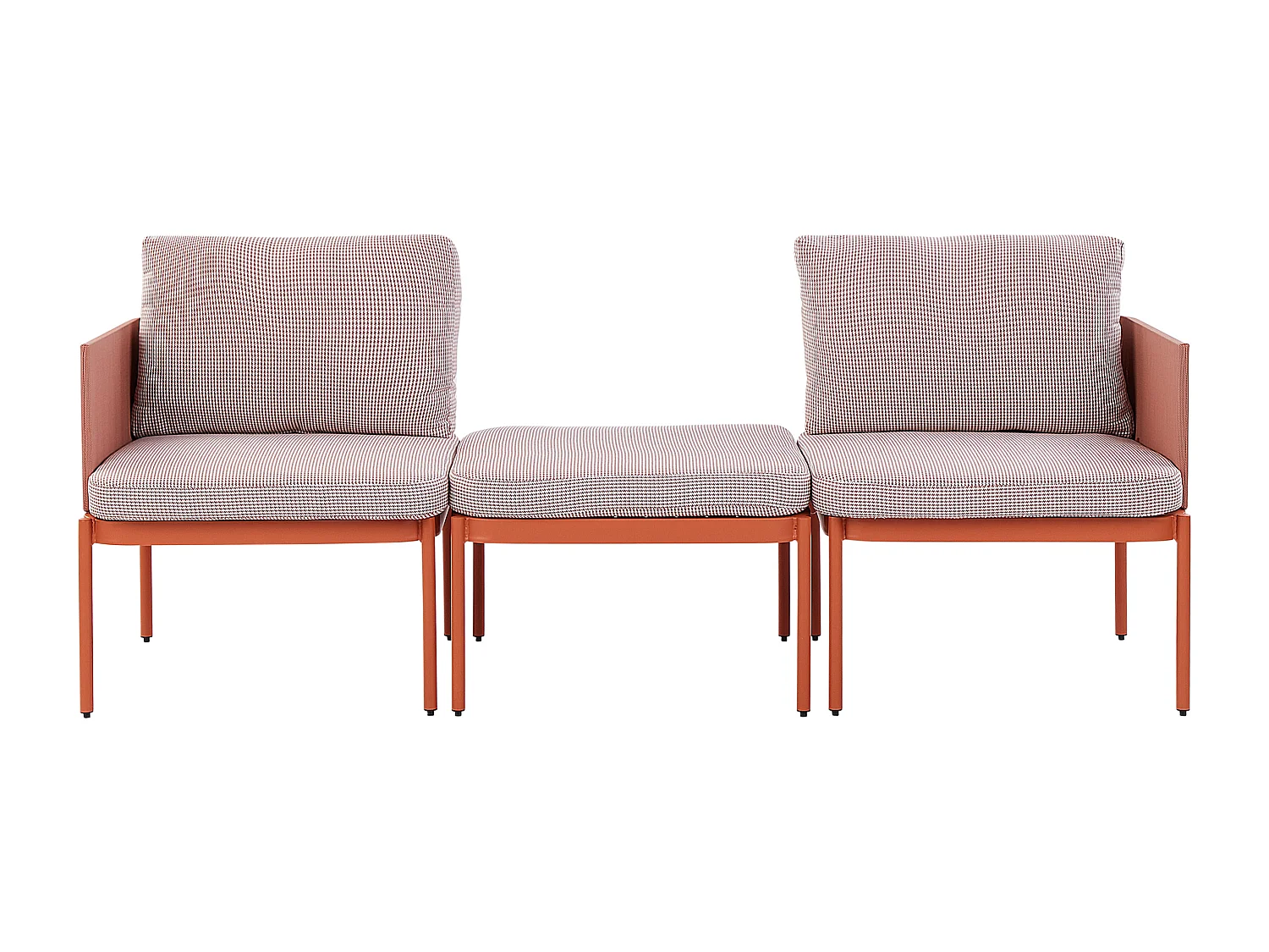 Ensemble de salon de jardin avec table 2 places TERRACINA Métal Orange