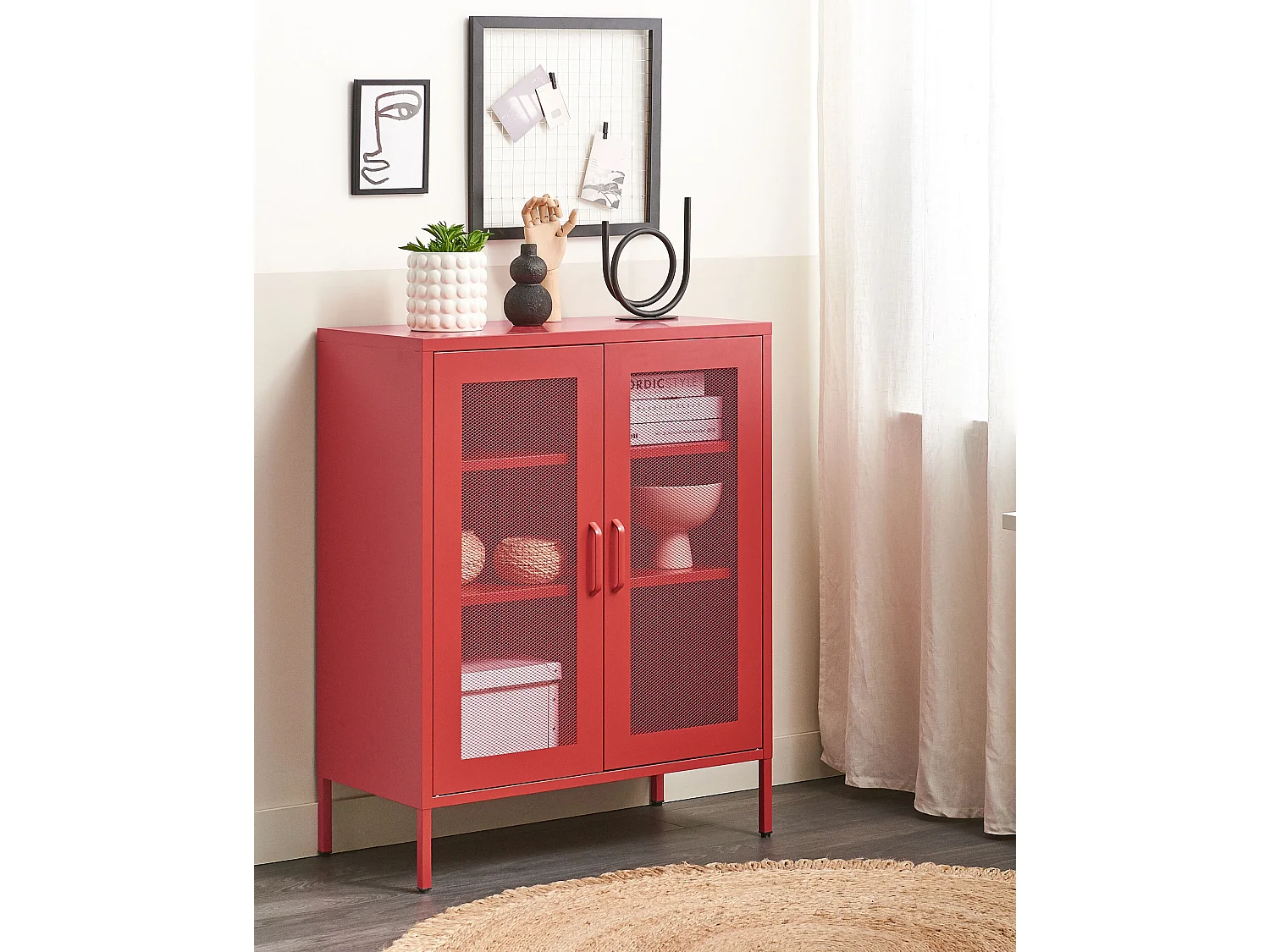 Kast WAKATIPU Metaal Rood