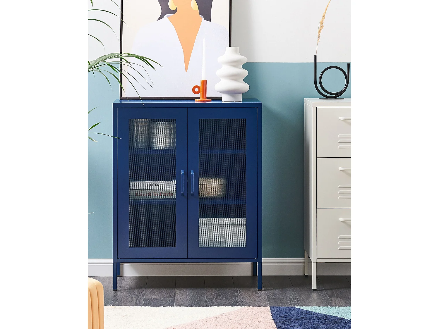 Armoire WAKATIPU Métal Bleu marine