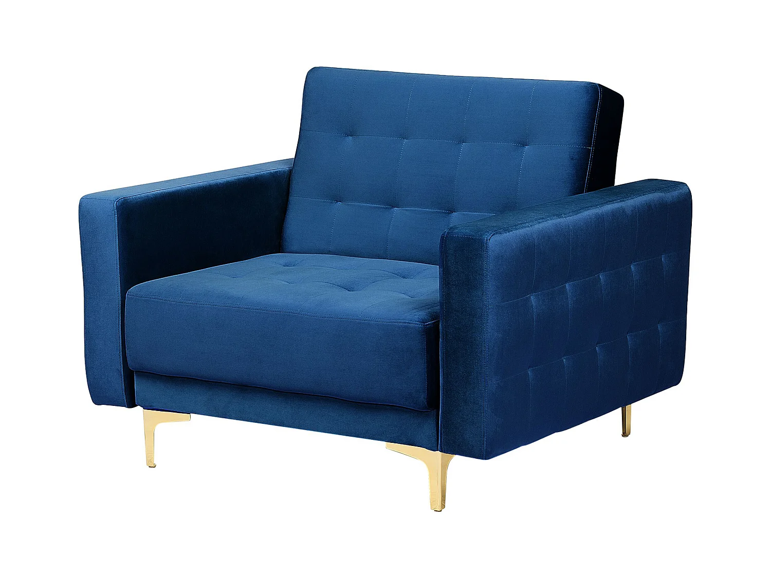 Ensemble de salon 5 places ABERDEEN Velours Bleu marine
