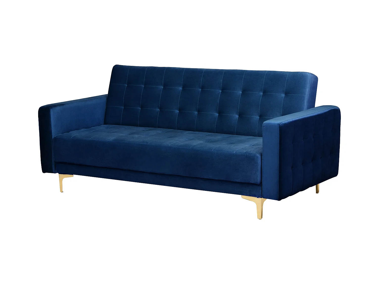 Ensemble de salon 5 places ABERDEEN Velours Bleu marine