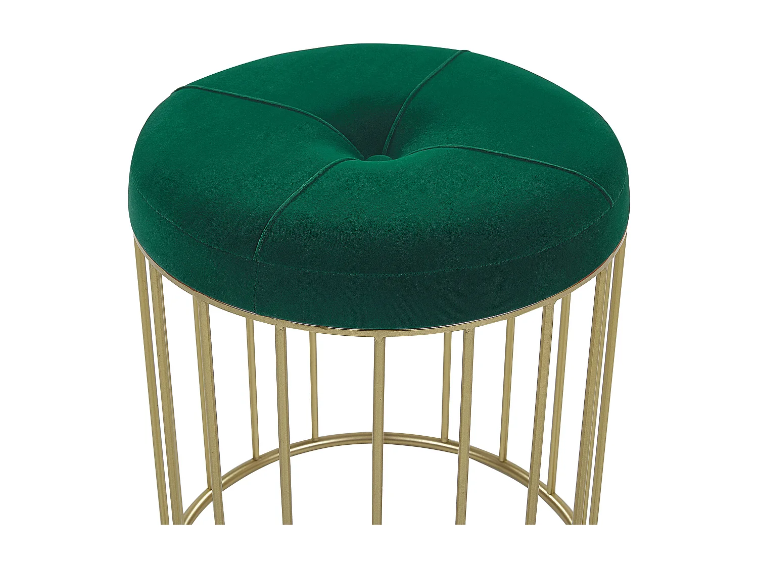 Zestaw 2 stołków LUBBOCK Welur Ciemnozielony