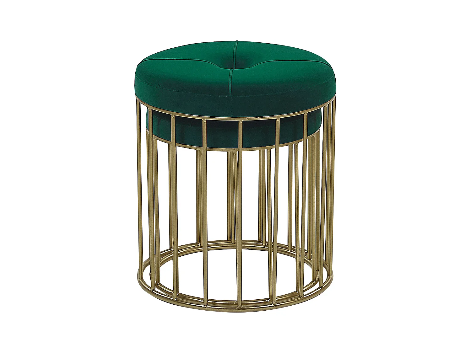 Set van 2 krukken LUBBOCK Fluweel Donkergroen