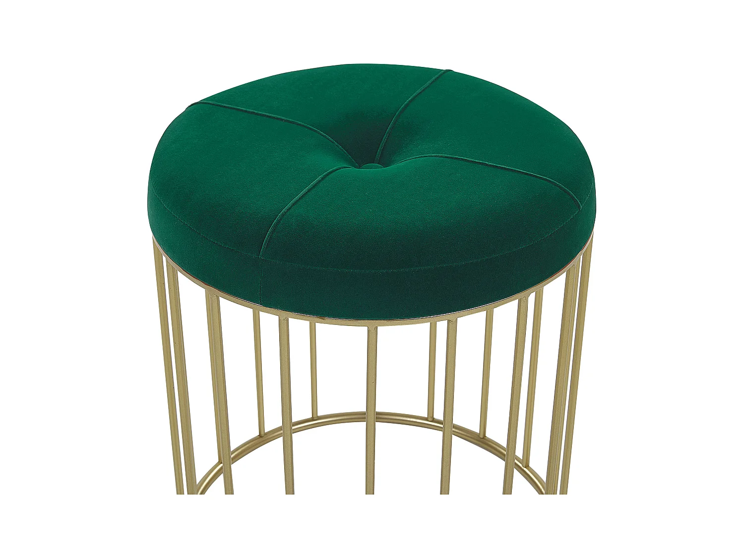 Set van 2 krukken LUBBOCK Fluweel Donkergroen