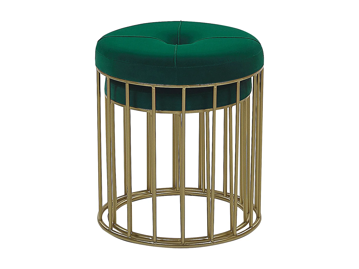Lot de 2 tabourets LUBBOCK Velours Vert foncé