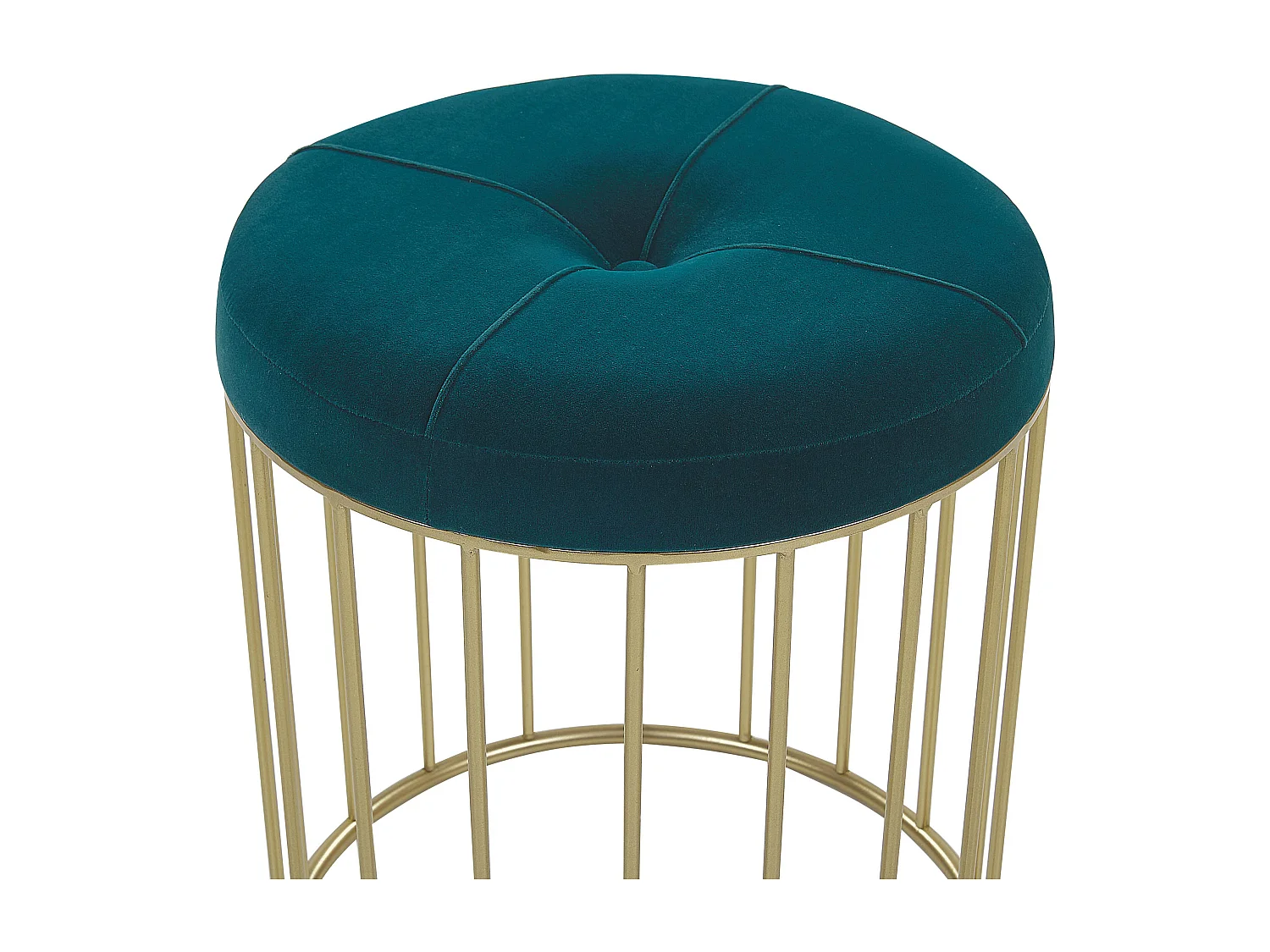 Conjunto de 2 taburetes LUBBOCK Terciopelo Verde azulado