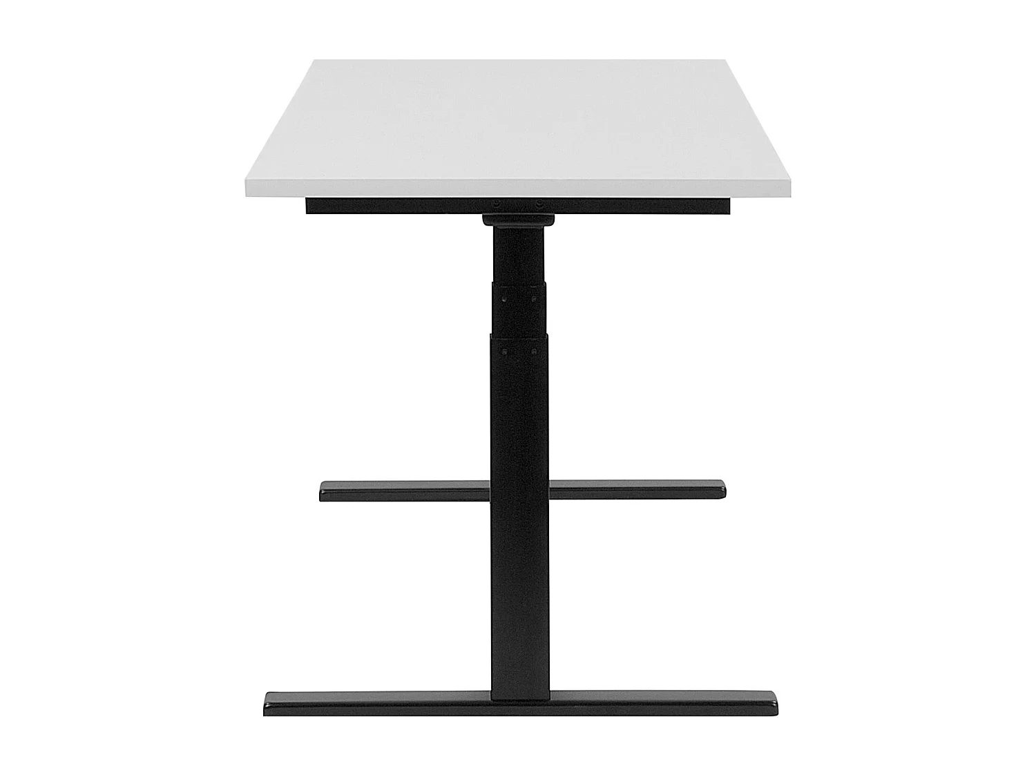 Höhenverstellbarer Schreibtisch Elektrisch 130 x 72 cm Weiß DESTIN