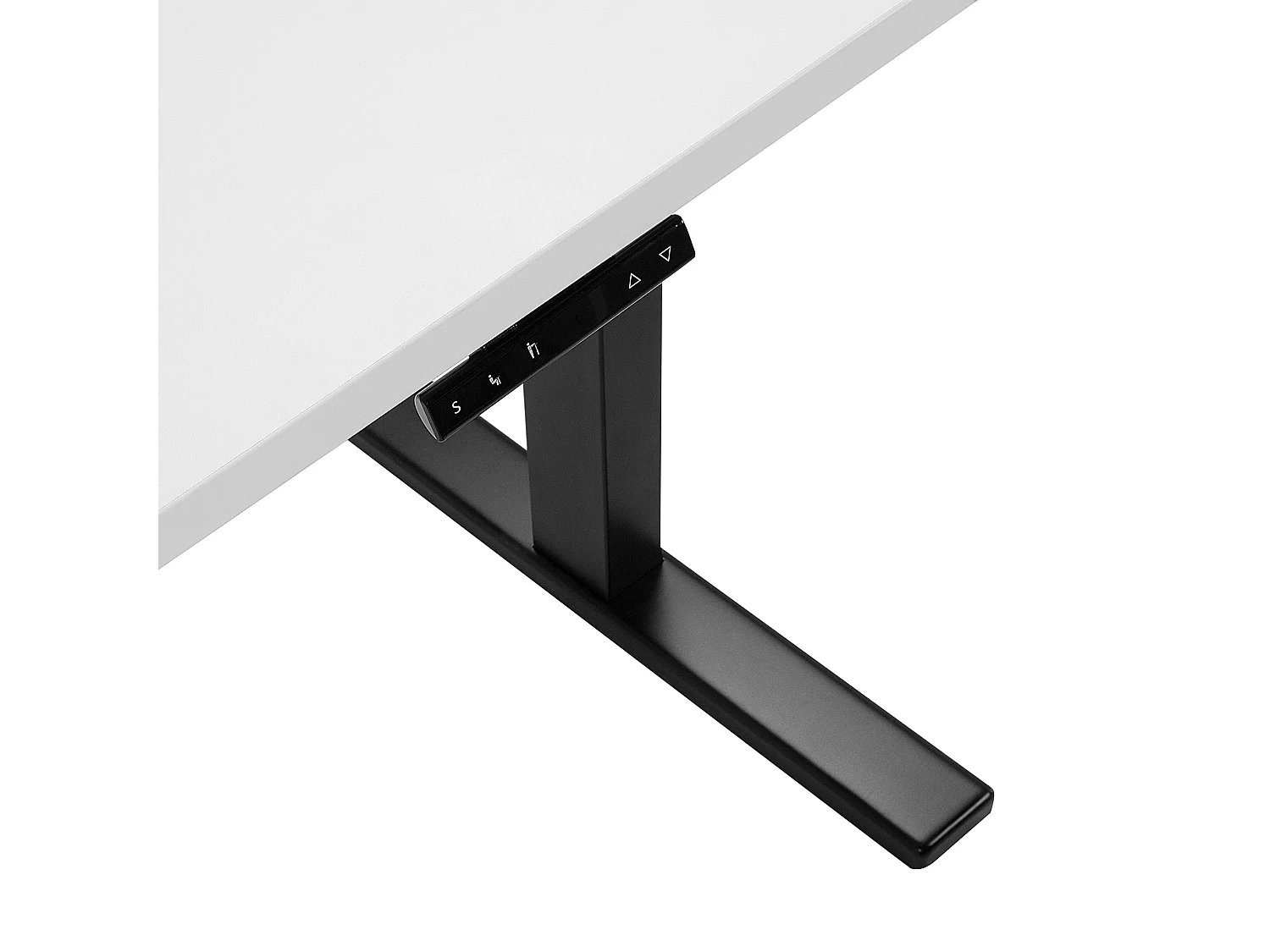 Bureau elektrisch verstelbaar wit/zwart 130 x 72 cm DESTIN II