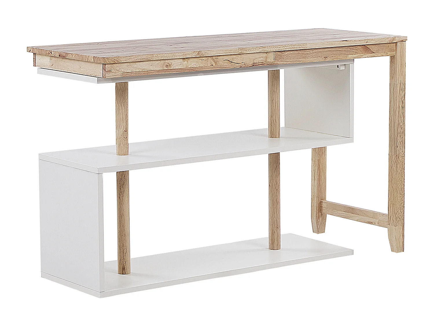 Bureau convertible avec étagère CHANDLER Blanc 120 cm 45 cm