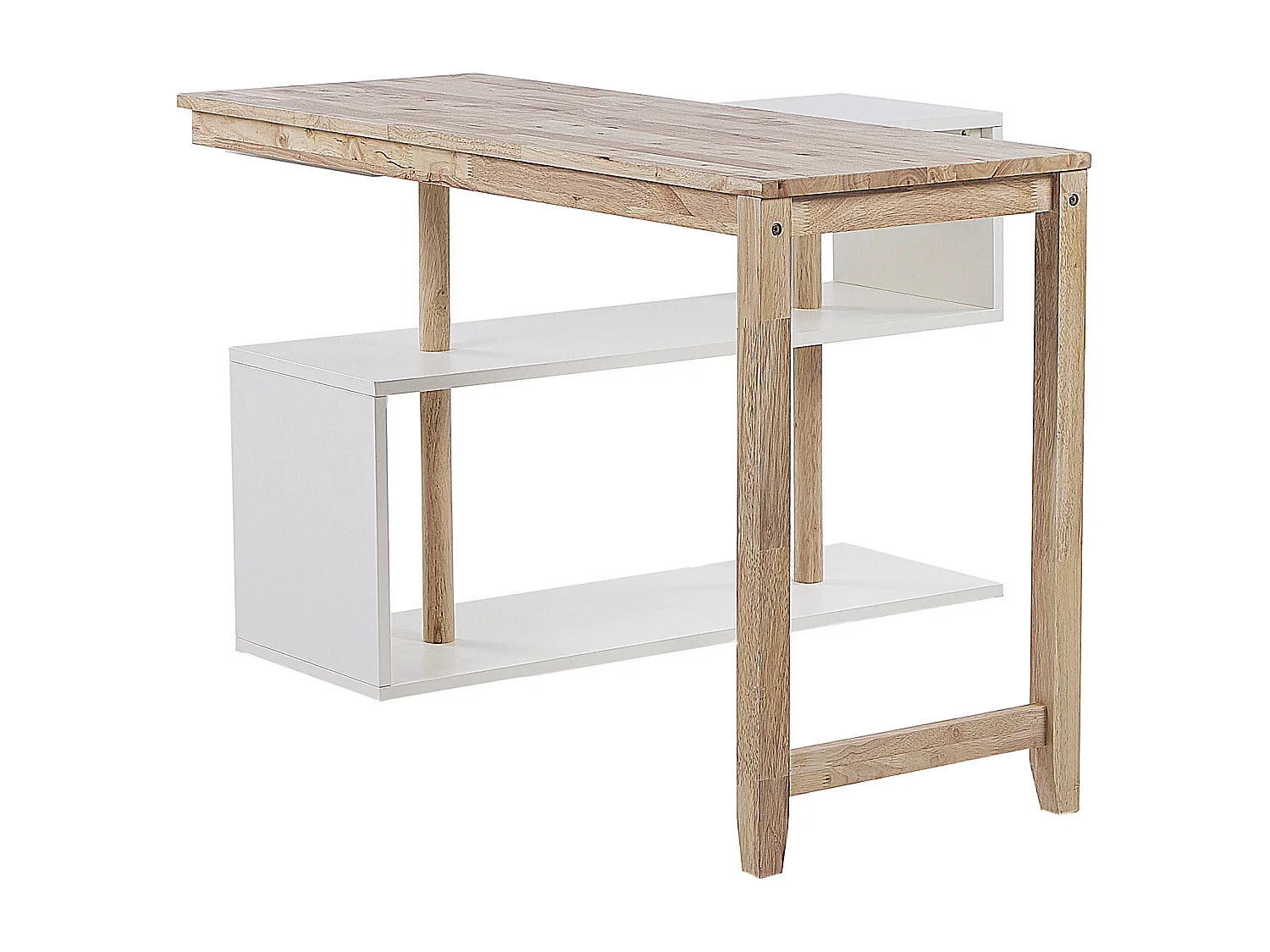 Bureau convertible avec étagère CHANDLER Blanc 120 cm 45 cm