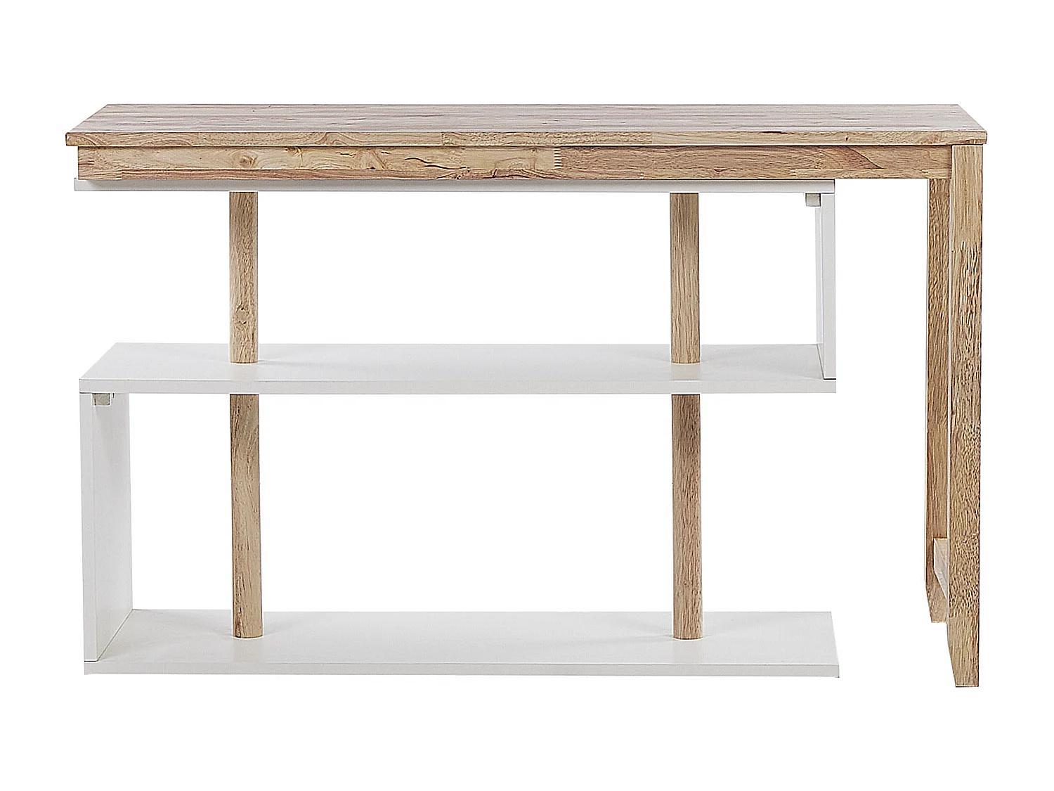 Bureau convertible avec étagère CHANDLER Blanc 120 cm 45 cm