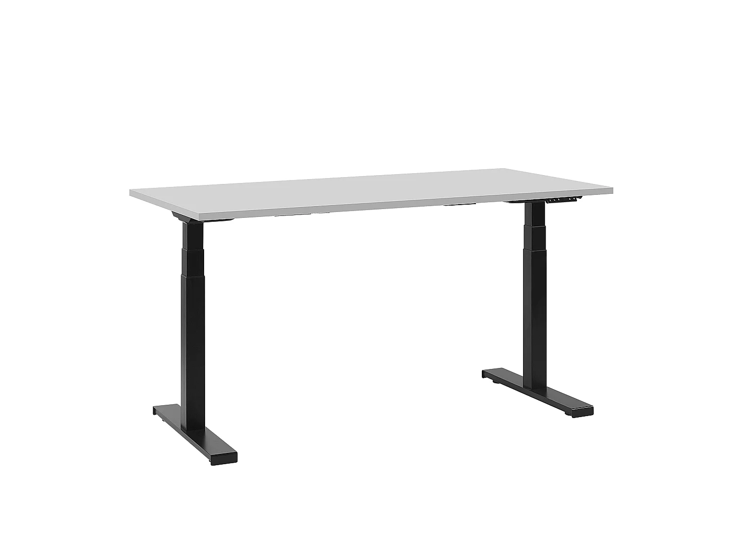 Biurko regulowane elektrycznie 130 x 72 cm szaro-czarne DESTIN II