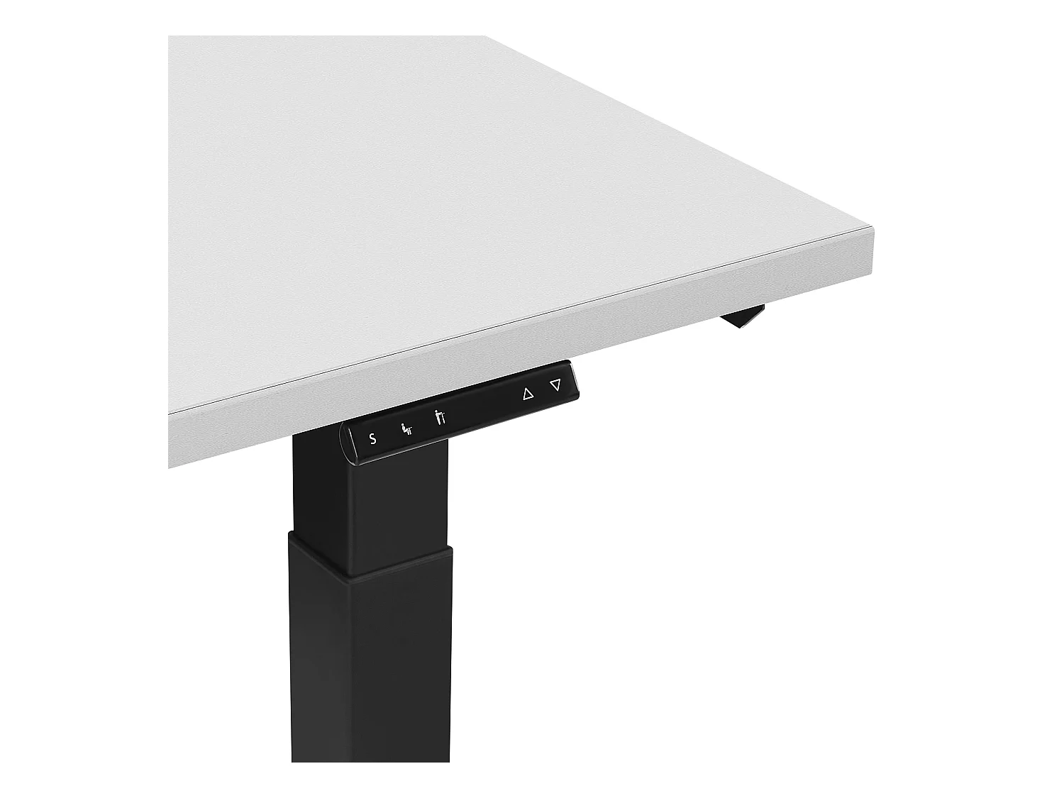 Biurko regulowane elektrycznie 130 x 72 cm szaro-czarne DESTIN II