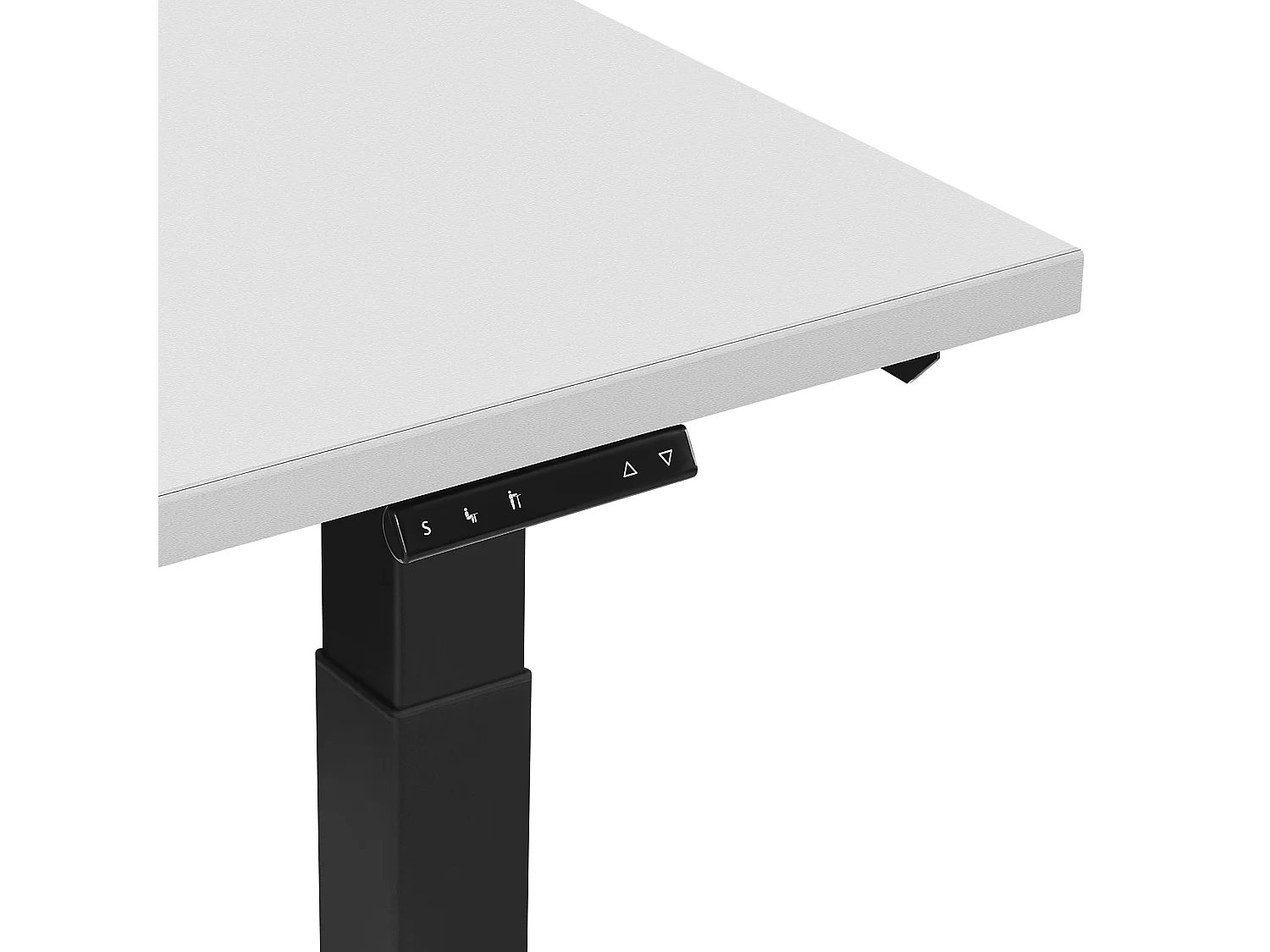 Secretária eletricamente ajustável cinzenta e preta 130 x 72 cm DESTIN II