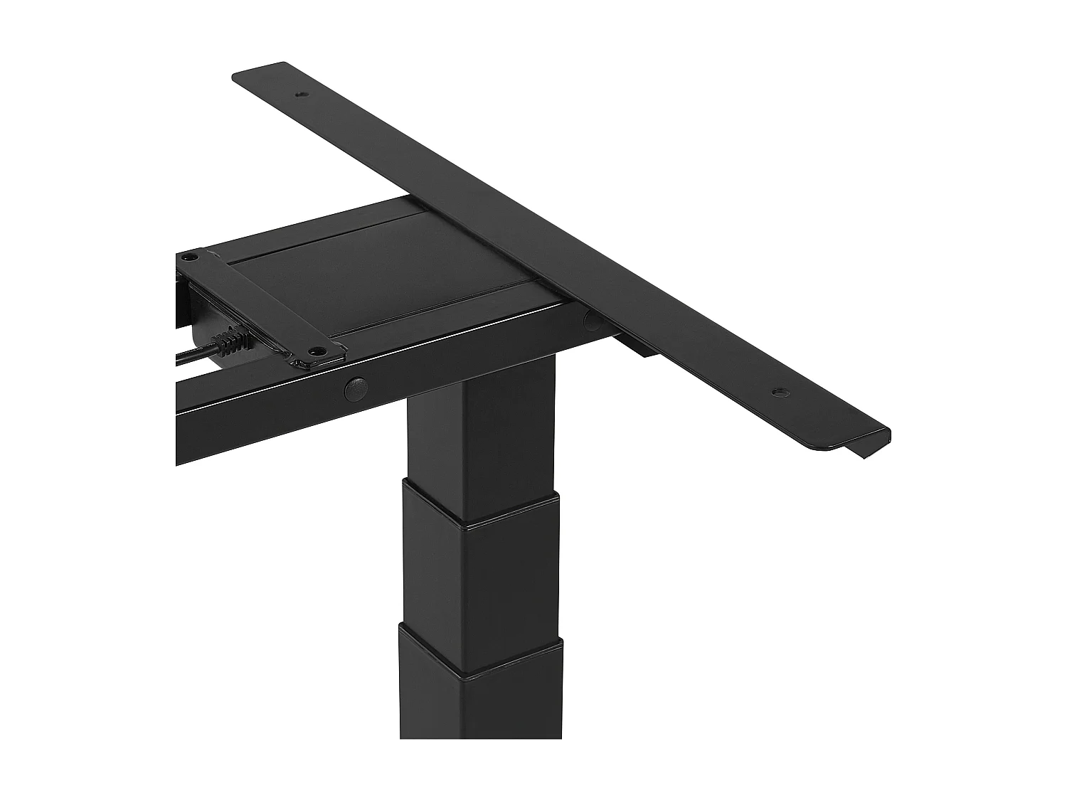 Secretária eletricamente ajustável cinzenta e preta 130 x 72 cm DESTIN II