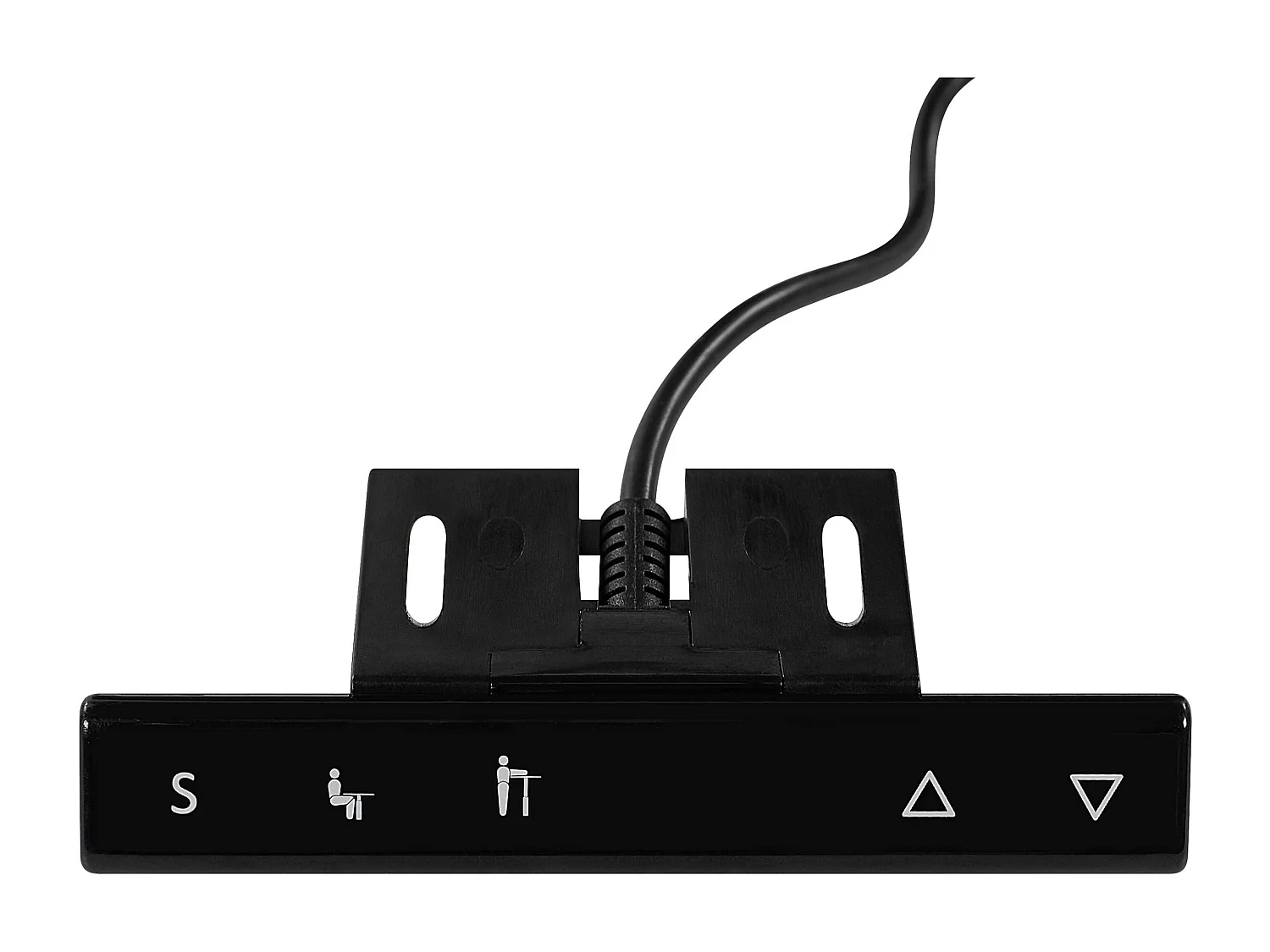 Secretária eletricamente ajustável cinzenta e preta 130 x 72 cm DESTIN II