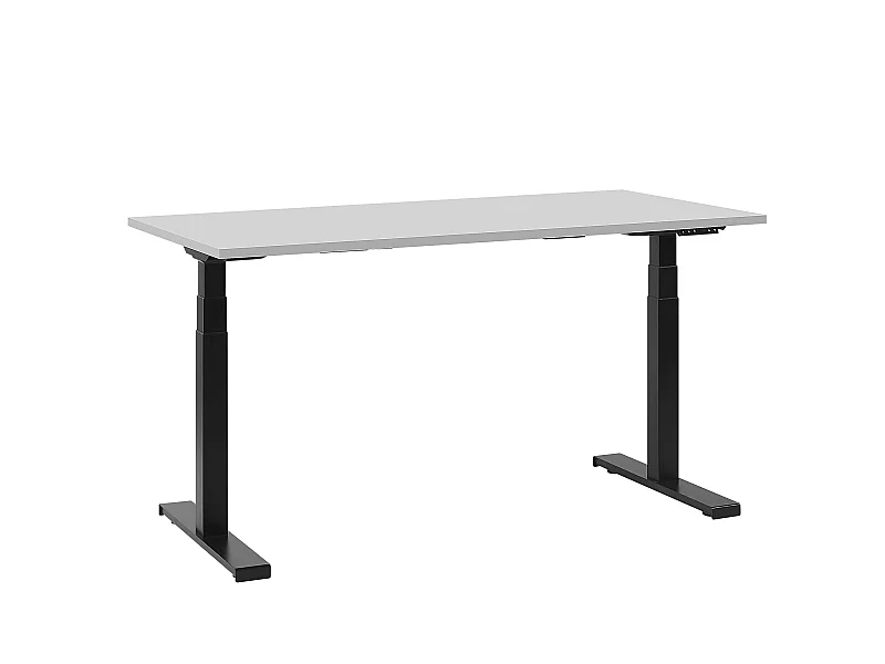 Bureau réglable en hauteur électriquement DESTIN II Gris/noir 130 cm 72 cm