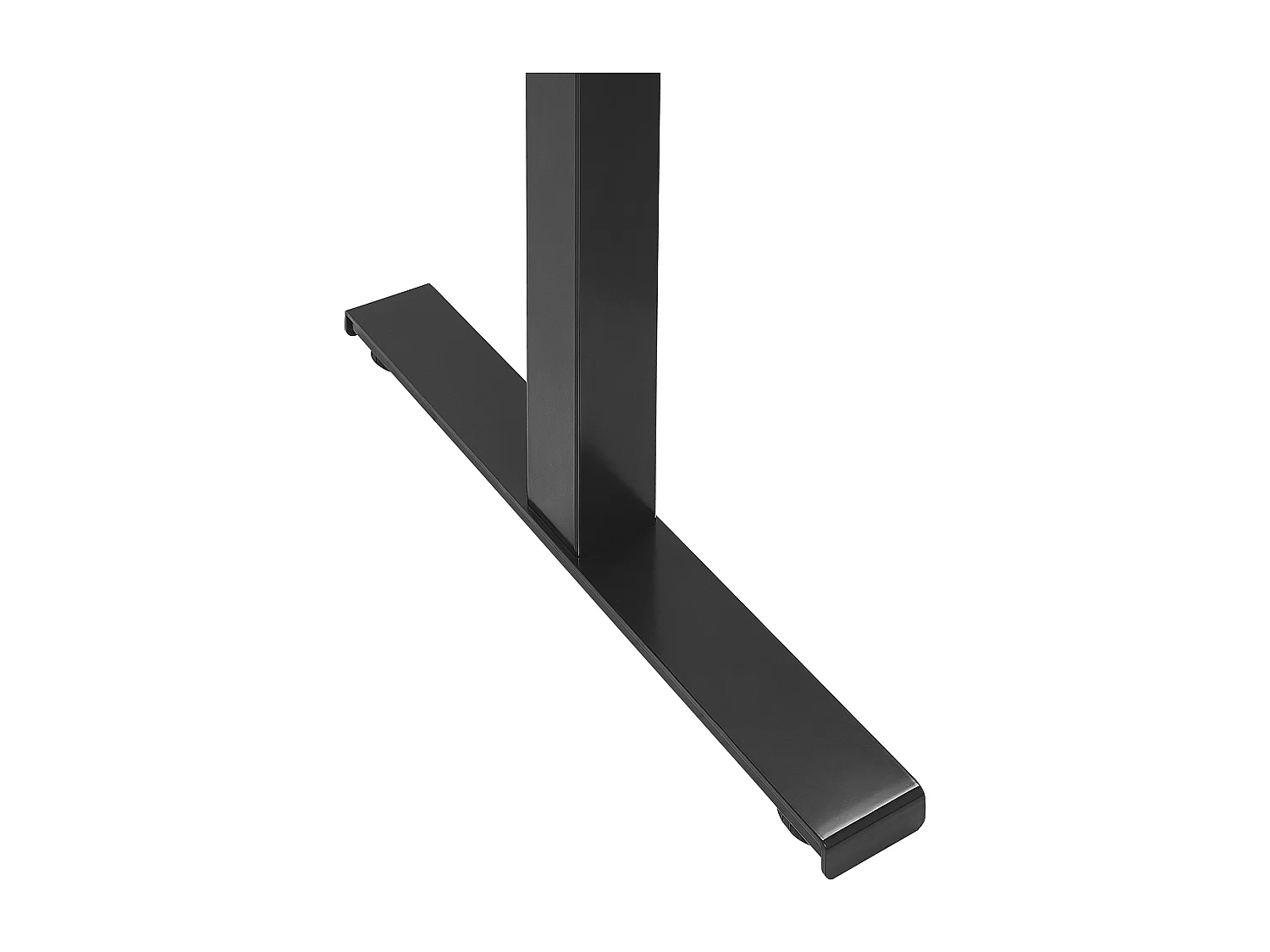 Bureau angle à gauche / réglable électrique 160 x 110 cm blanc et noir DESTIN II