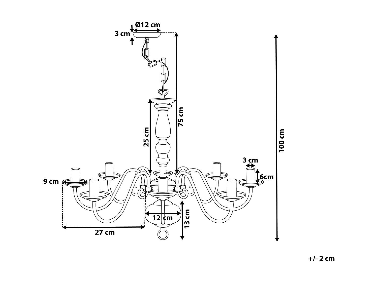 Lustre BRITHON Métal Blanc