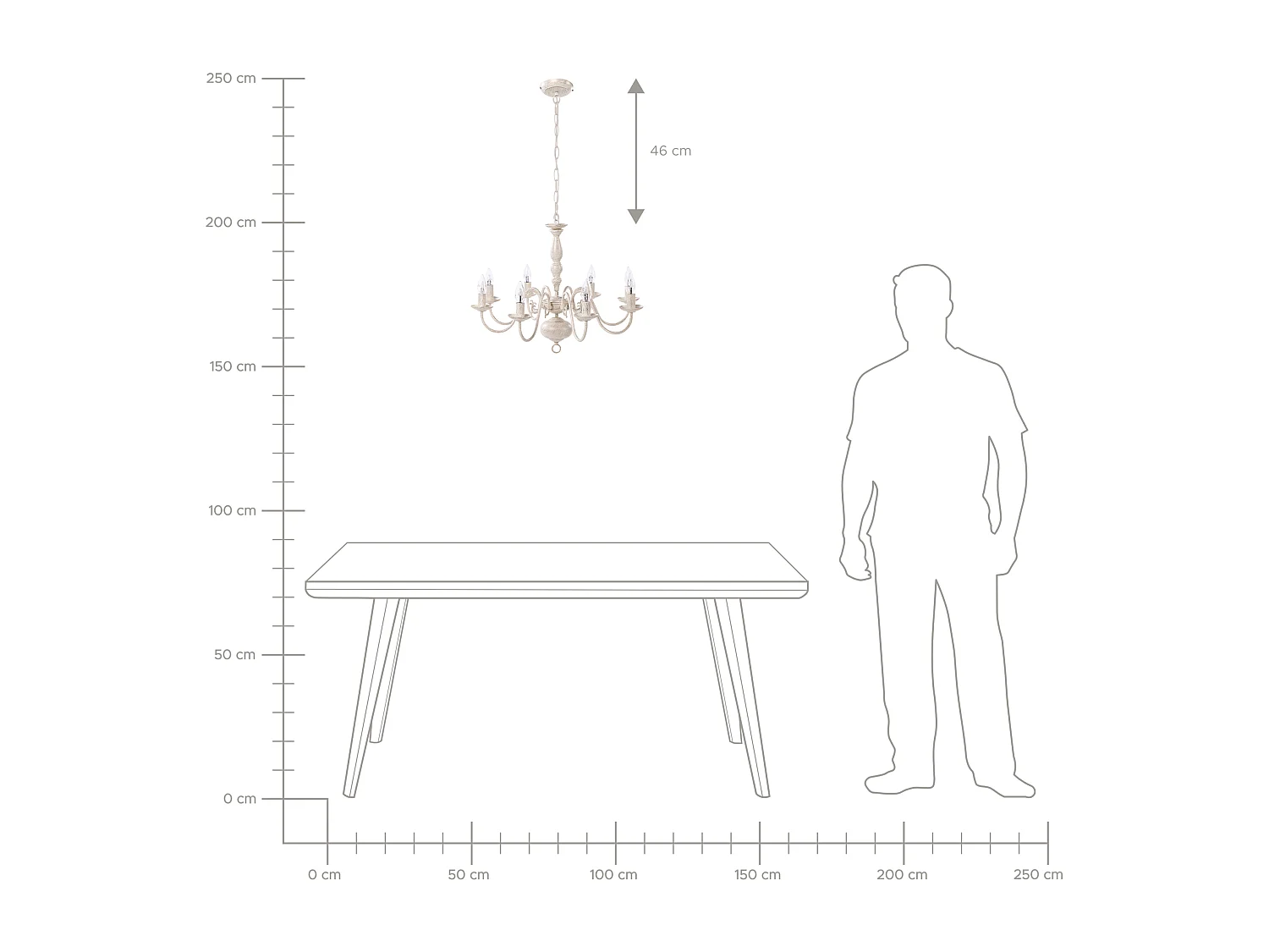 Lustre BRITHON Métal Blanc