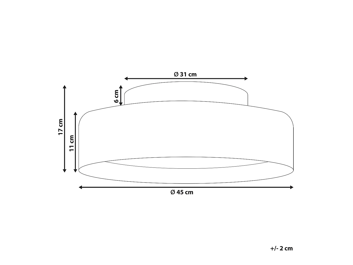 Plafonnier à LED MOEI Métal Noir