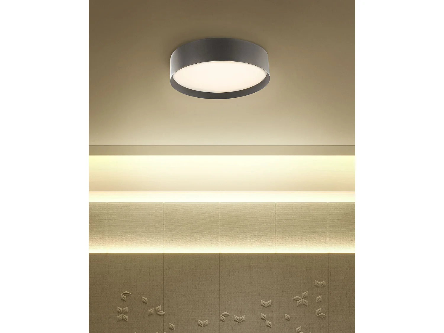 Plafonnier à LED MOEI Métal Noir