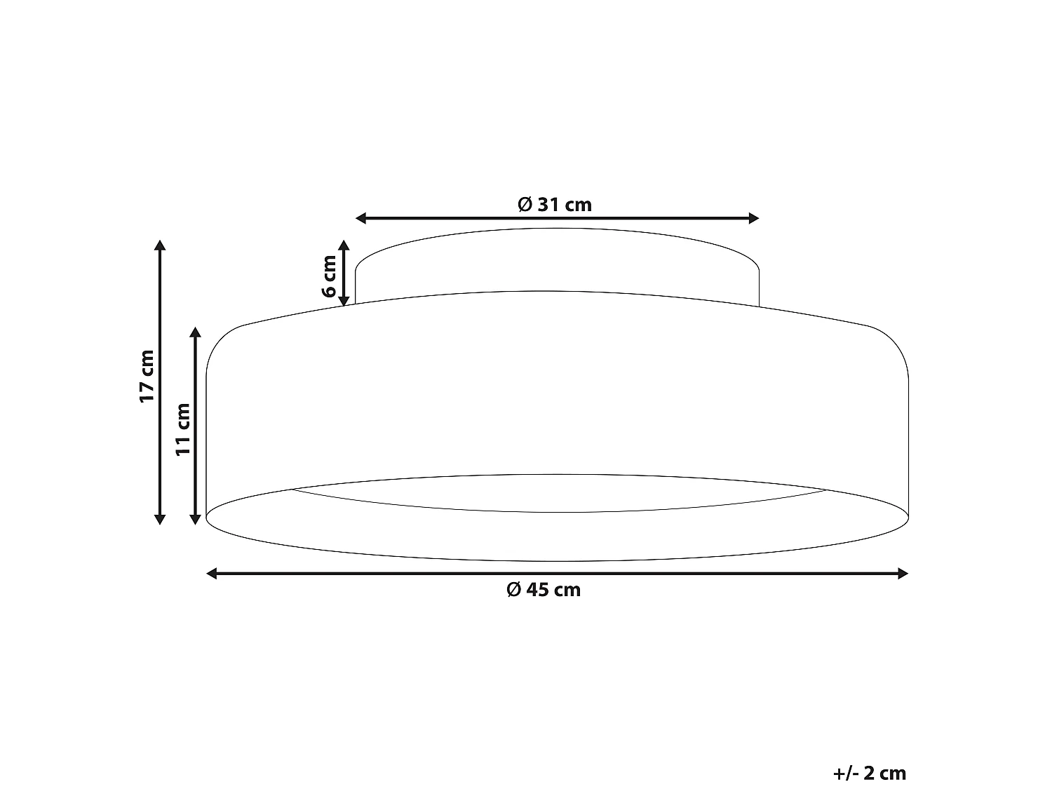 LED Deckenlampe MOEI Metall Schwarz