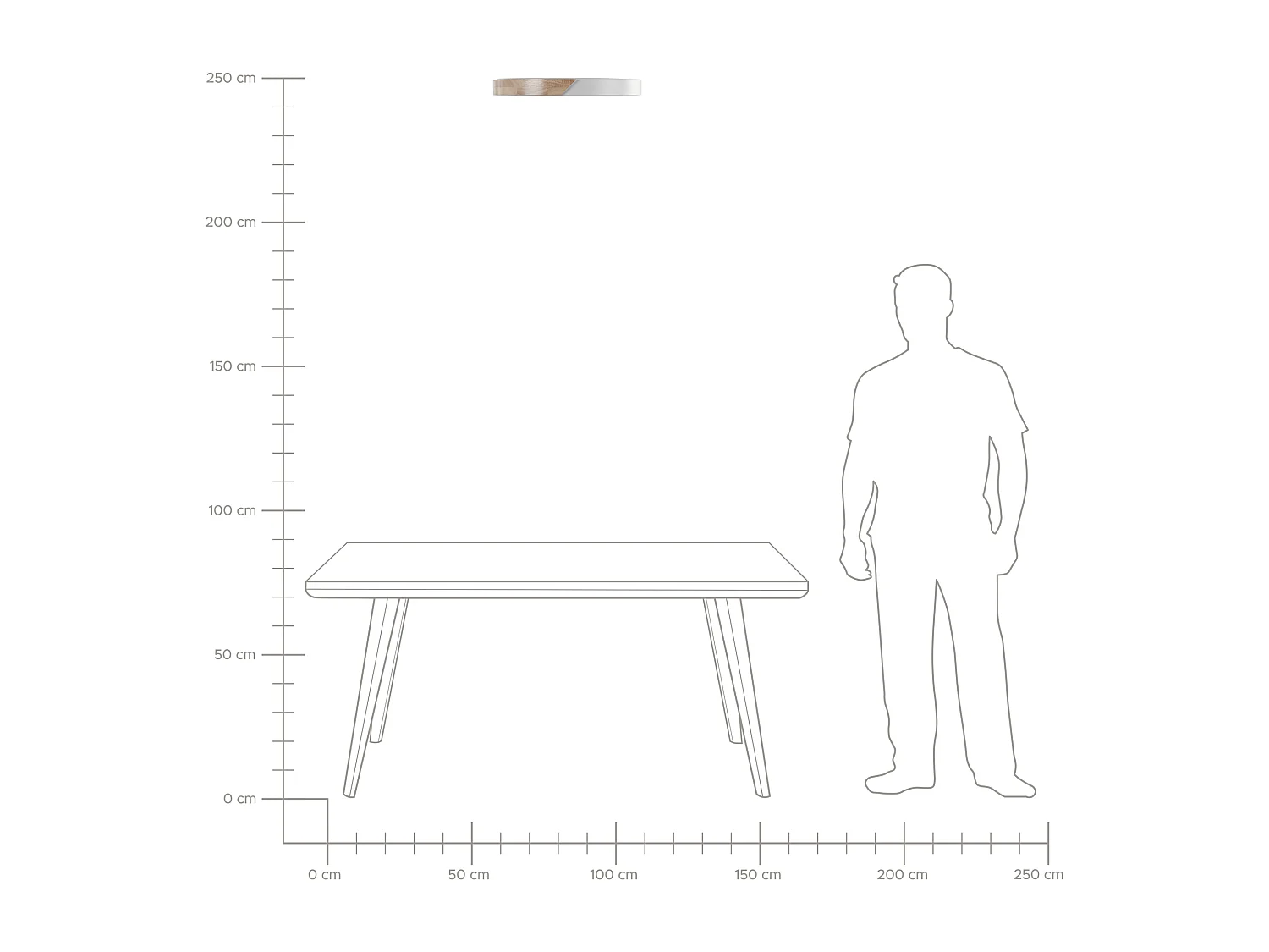 LED Deckenleuchte Metall Acryl weiß Holzoptik rund warmweißes Licht Pattani