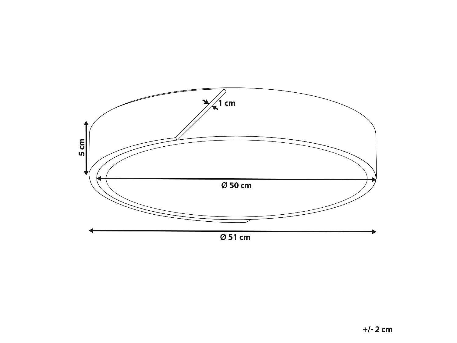 LED Ceiling Lamp PATTANI Metal White