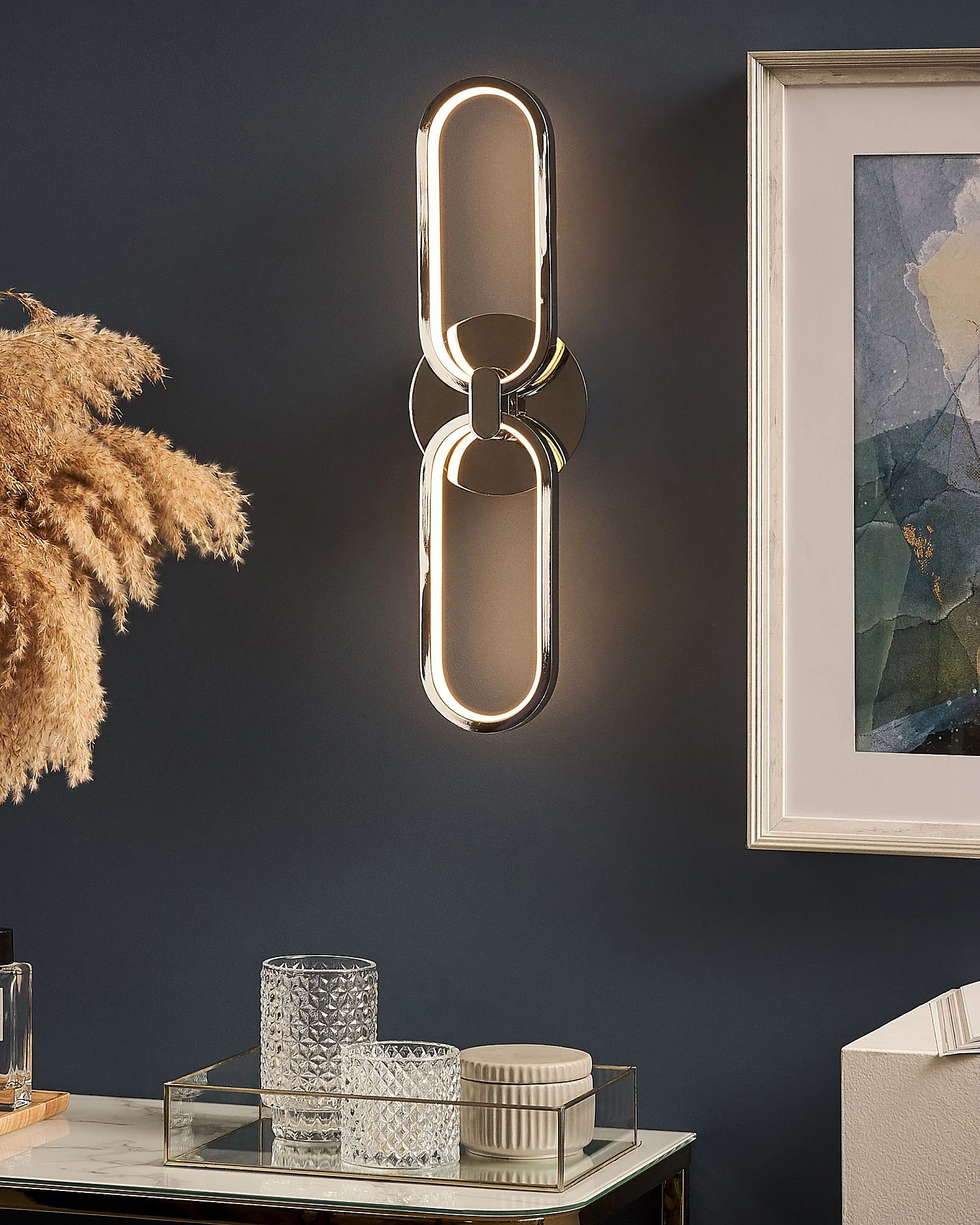 Lampe murale LED KRANG Métal Argenté