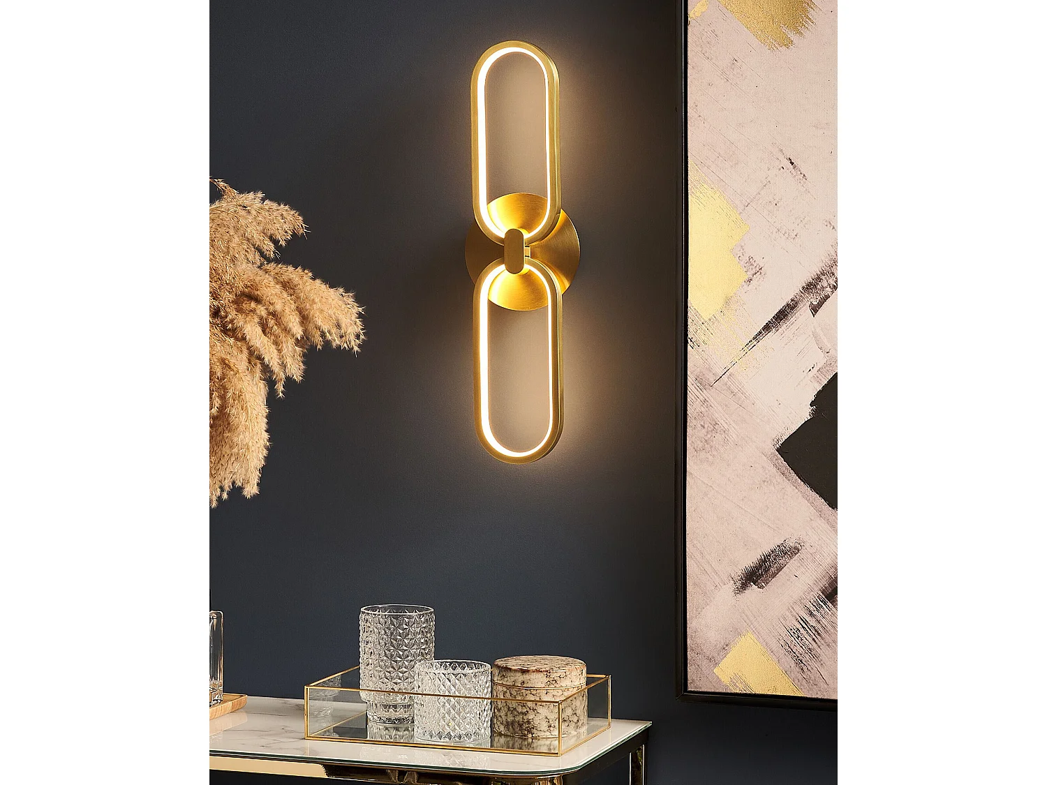 Lampe murale LED KRANG Métal Doré