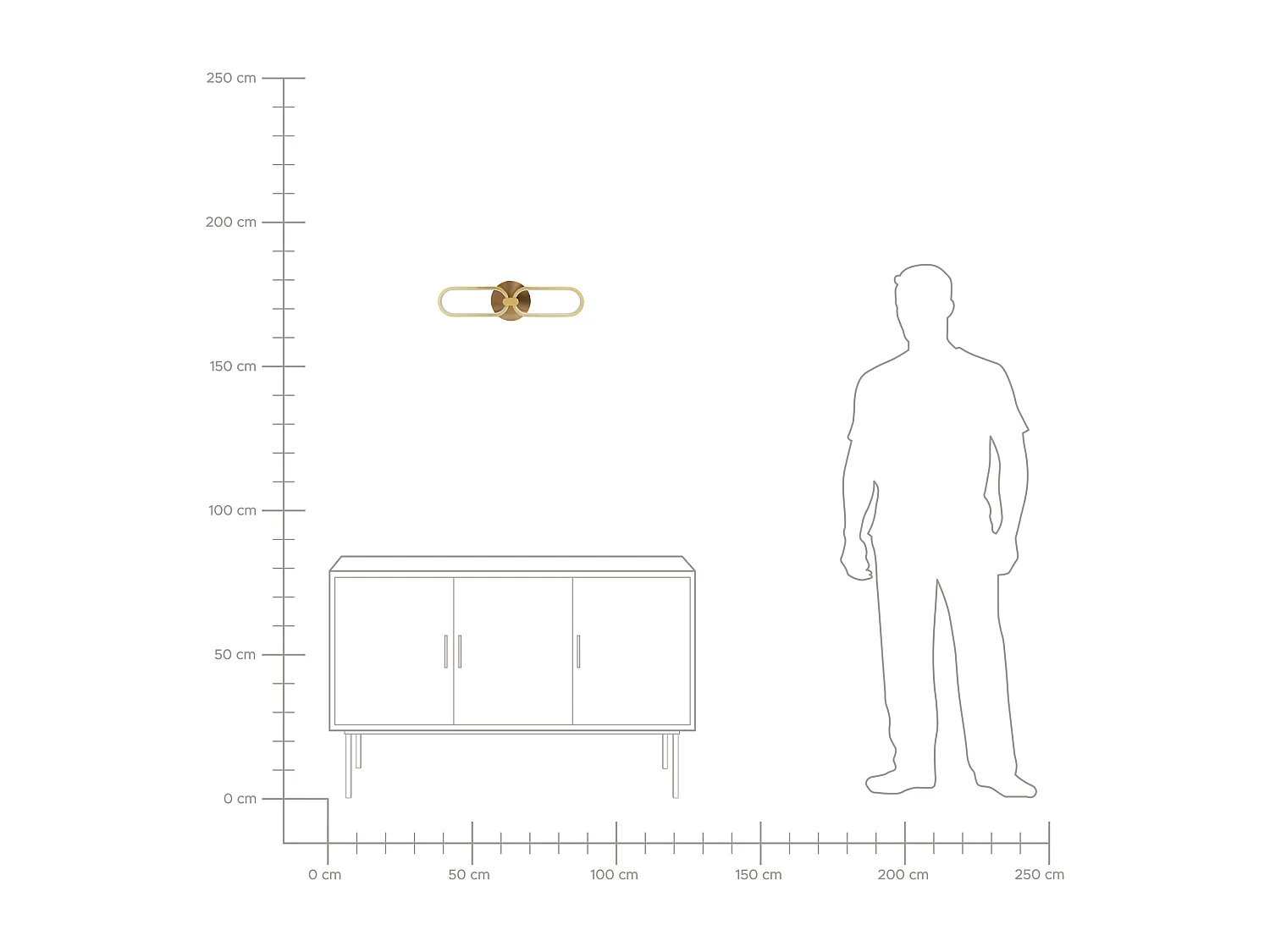 Lampe murale LED KRANG Métal Doré