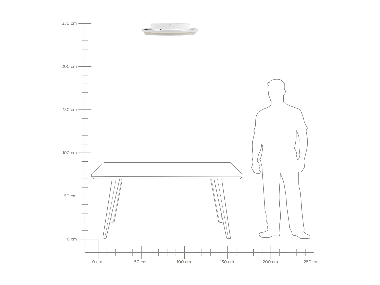 Lampa sufitowa LED TAPING Metal Złoty