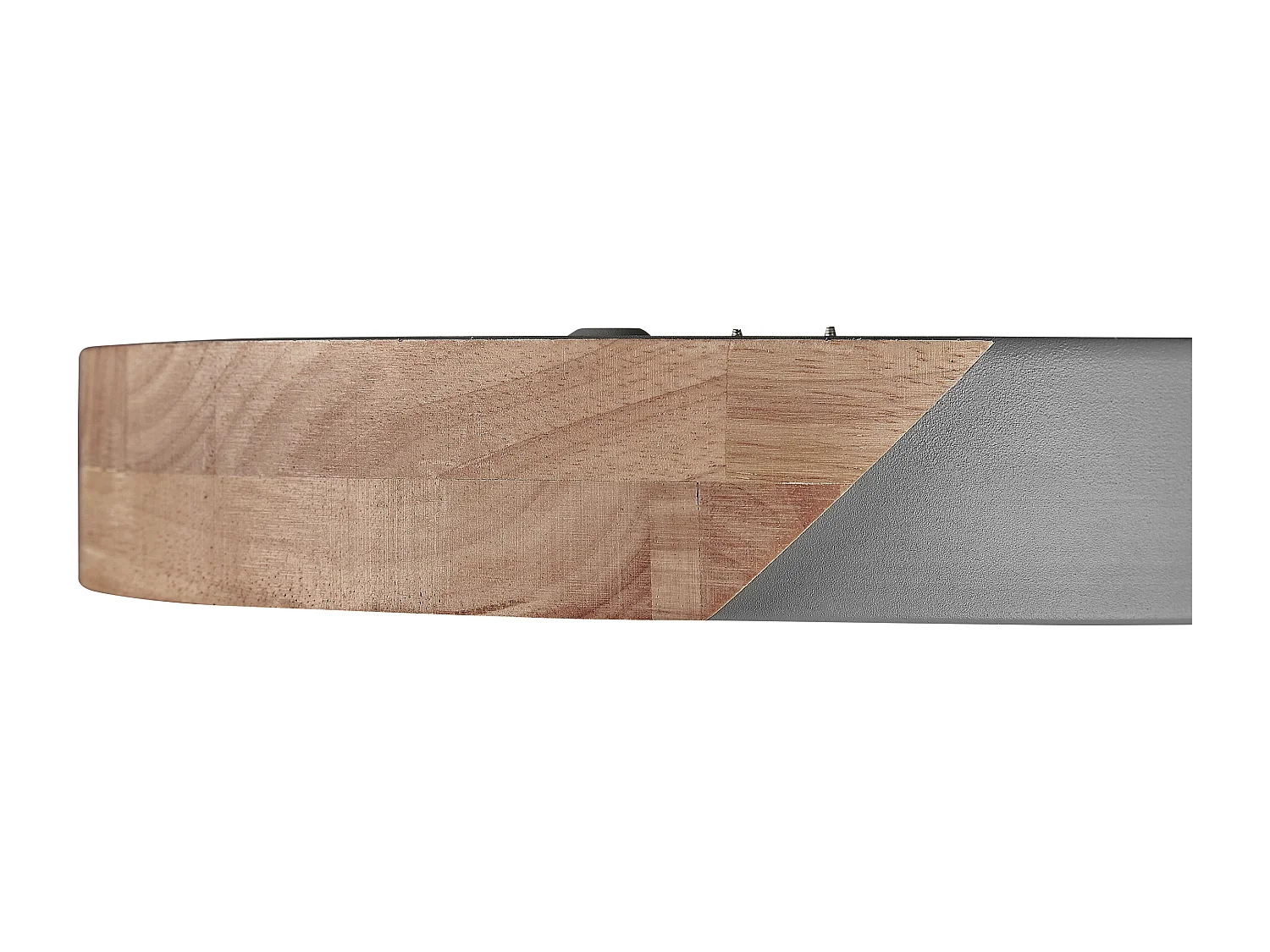 LED Deckenleuchte Metall Acryl grau Holzoptik rund warmweißes Licht Pattani