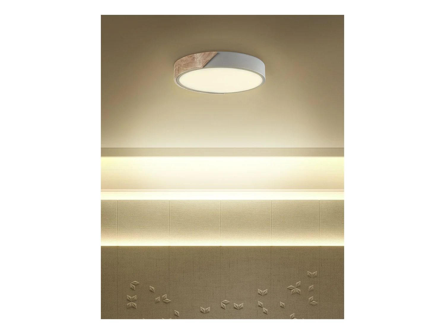 Plafonnier à LED PATTANI Métal Gris