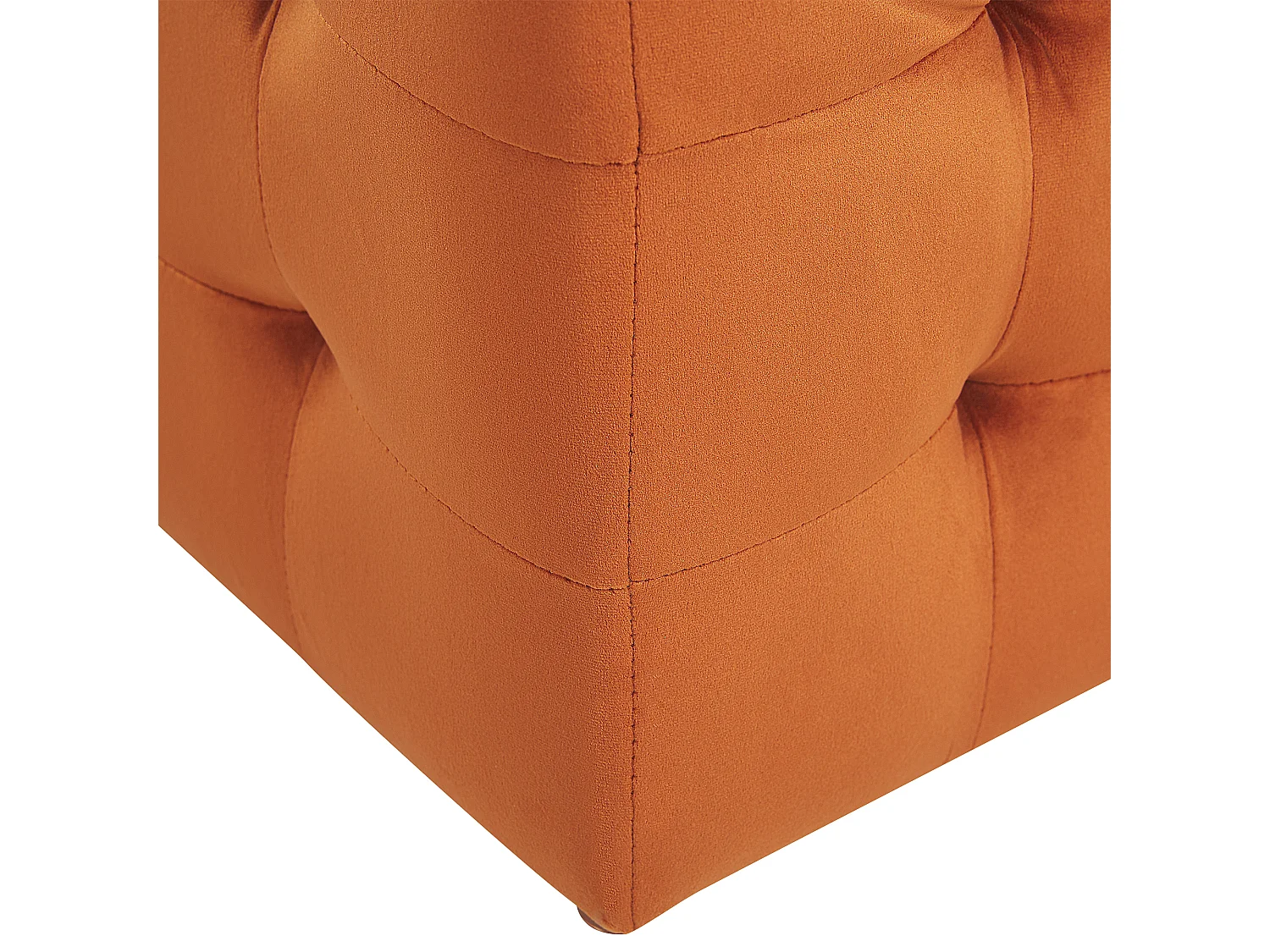 Repousa-pés com arrumação MICHIGAN Veludo Laranja