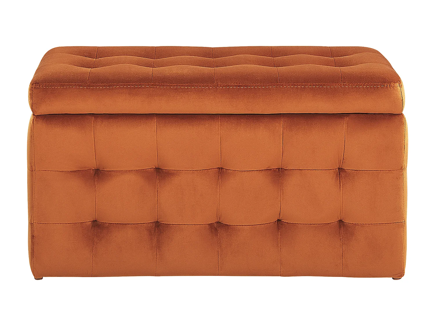 Repousa-pés com arrumação MICHIGAN Veludo Laranja