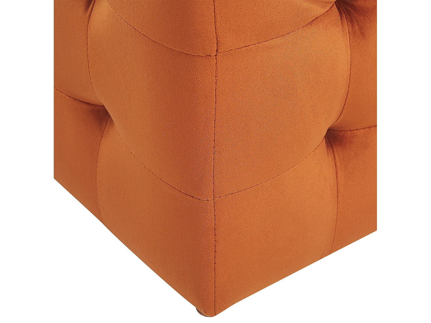 Repousa-pés com arrumação MICHIGAN Veludo Laranja