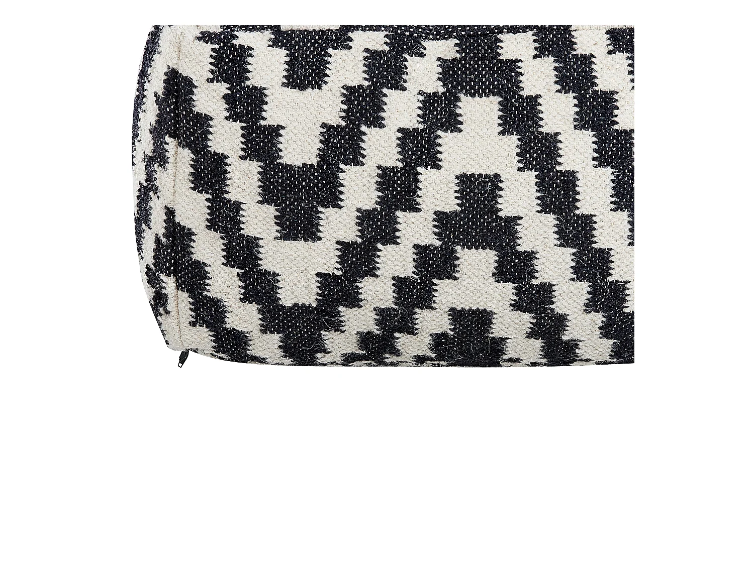 Puf KNIDOS Lana Negro/Blanco 56 cm 56 cm 32 cm