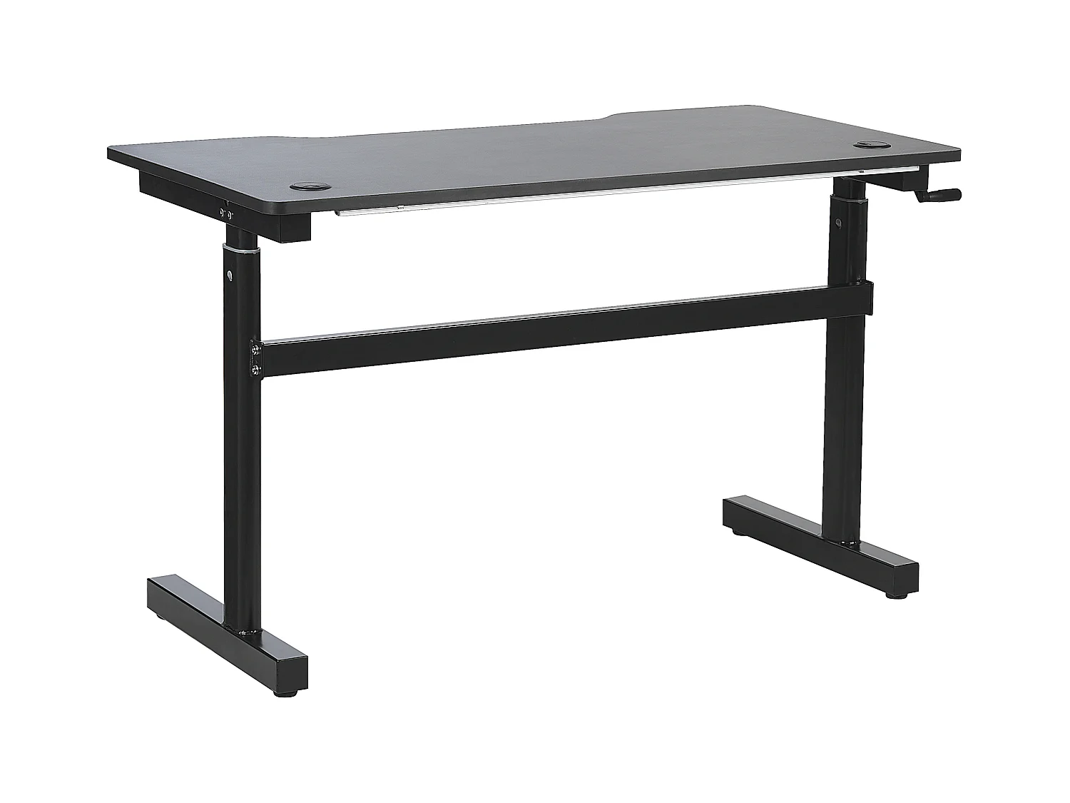 Scrivania da gaming regolabile e luci LED RGB 120 x 60 cm nero DURBIN