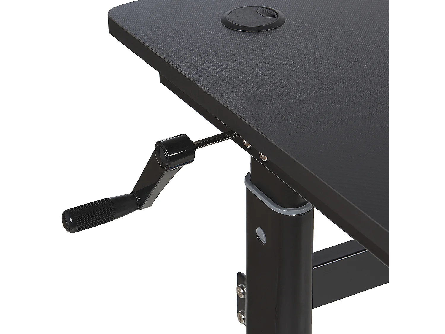 Bureau gaming réglable manuellement DURBIN Noir 120 cm 60 cm LED RVB