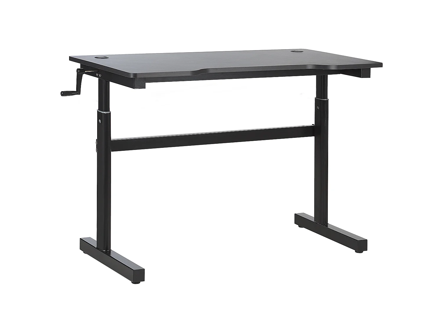 Scrivania da gaming regolabile manualmente DURBIN Nero 120 cm 60 cm LED RGB