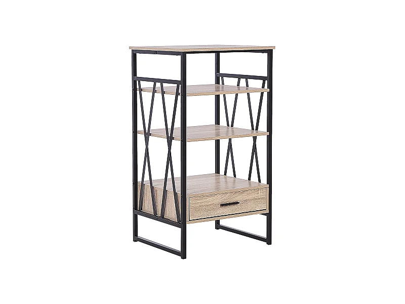 Bücherregal mit 3 Fächern KEENE 101 cm Hellbraun