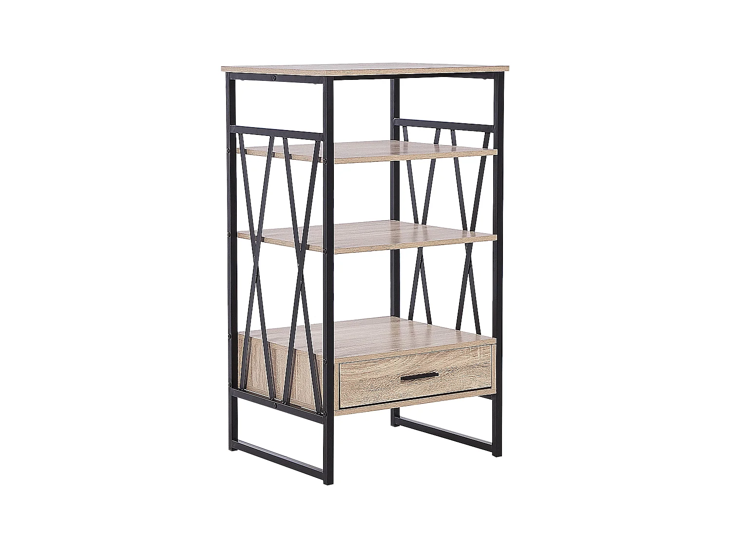Étagère à 3 niveaux KEENE 101 cm Marron clair