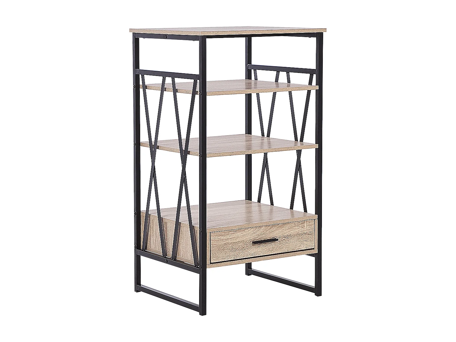 Bibliothèque 3 étagères KEENE 101 cm Marron clair